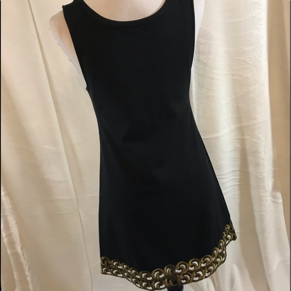 Free People Black & Gold Embroidery Dress - Picture 5 of 7